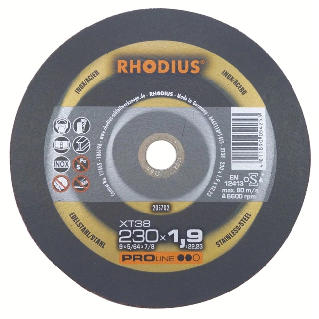 Vendita online Disco da taglio Rhodius 230x1,9 Inox XT38